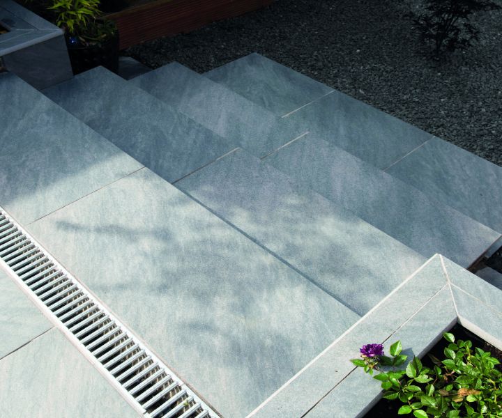 Simply Paving Tramonto Porcelain Paving In Dark Grey Simply Paving